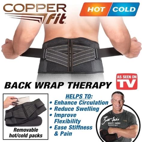 Abs Copper Fit Mens Rapid Relief Back Support Brace With Hotcold