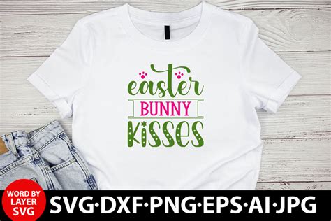 Easter Bunny Kisses Svg Design Graphic By Mr Graphic · Creative Fabrica
