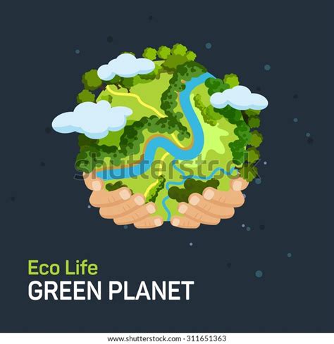 Earth Day Concept Human Hands Holding Stock Vector Royalty Free 311651363