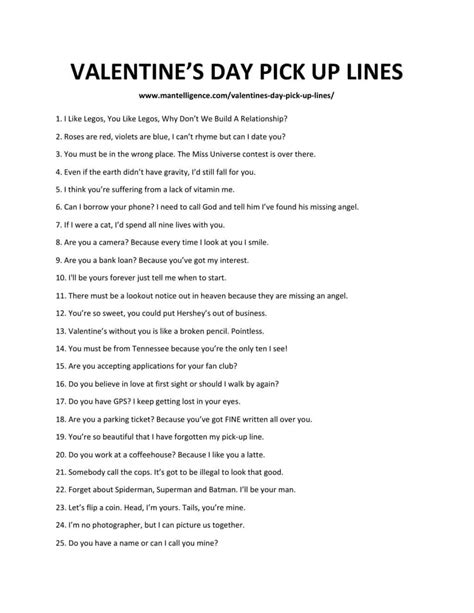 21 Remarkable Valentines Day Pick Up Lines Unique Things To Say Now