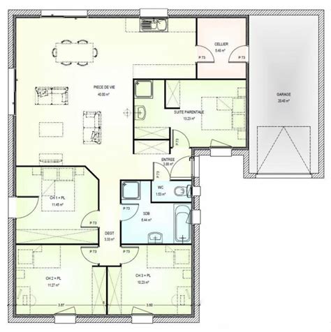 Découvrez notre catalogue de modèles et plans de maisons individuelles rt2012,. maison plain pied 4 chambres plan