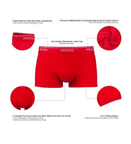 kronis mens underwear low rise trunks 2pk italian designed premium 180gsm cotton pricepulse