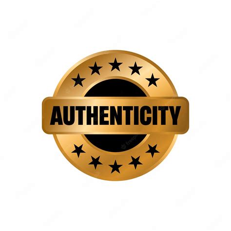 Premium Vector Authenticity Gold Vector Emblem Authenticity Label Stamp