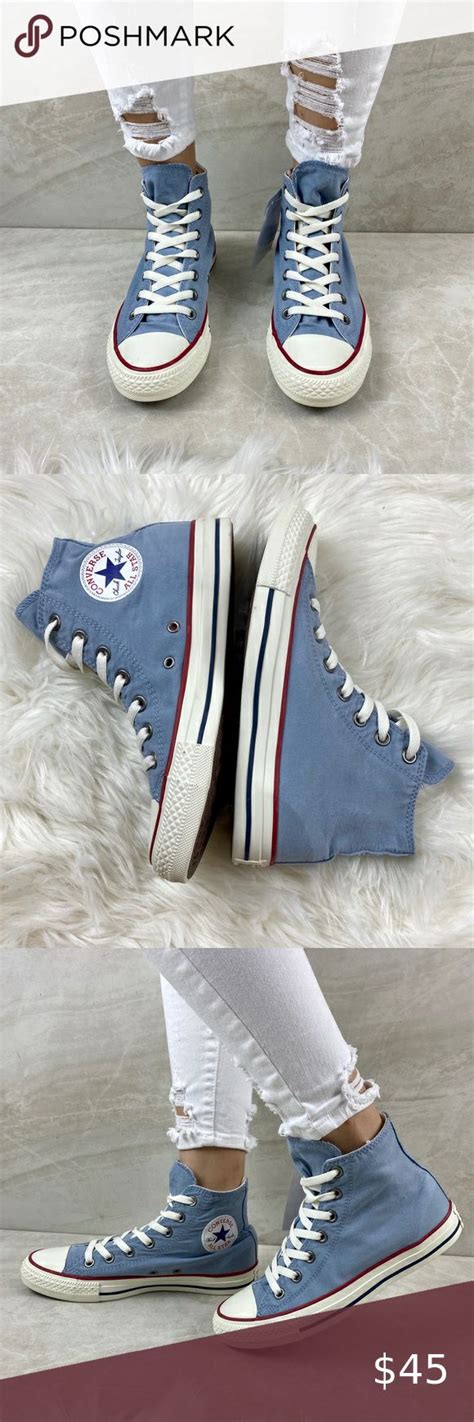 CONVERSE Chuk Taylor AS Hi Top Light Blue Brand New Worn Only For Pictures No Flaws In