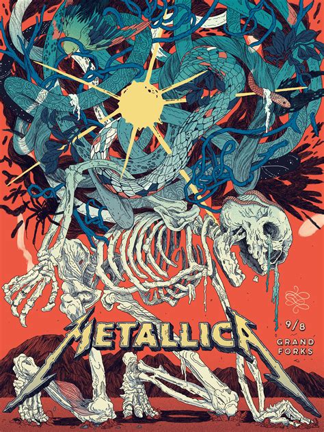 Metallica Poster On Behance Rock Band Posters Metallica Art Band