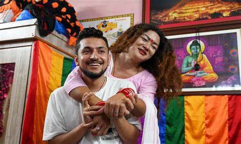 nepal celebrates milestone first same sex marriage marks triumph for