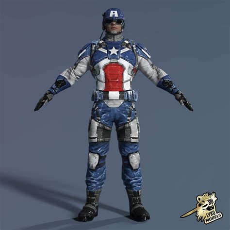 Armored Captain America Outfit For Genesis 8 Male Daz Content By