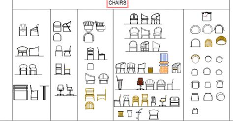 Multiple Creative Wooden Chairs Cad Blocks Details Dwg File Cadbull