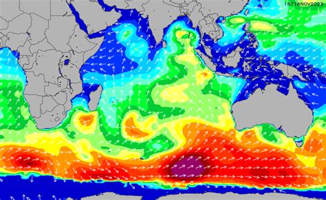 Indian Ocean Wave Height Chart Surflinecom