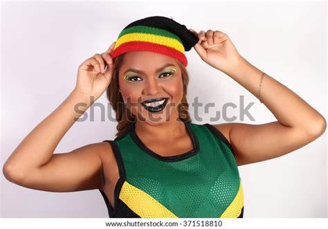 Young Jamaican Women Portrait Picture Long Stock Photo 371518810