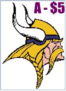 Counted cross stitch patterns cross stitch embroidery minnesota vikings logo viking logo crochet cross brick stitch plastic canvas patterns cross stitching pixel art. EASY PATTERNS: Minnesota Vikings cross-stitch pattern