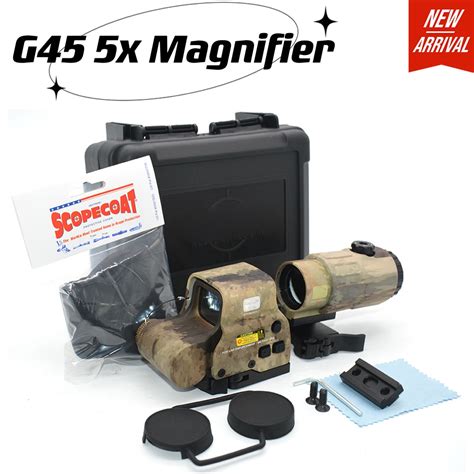 2022 Tactical Airsoft G45 5x Magnifier 558 Red Dot Combo Scope Optics