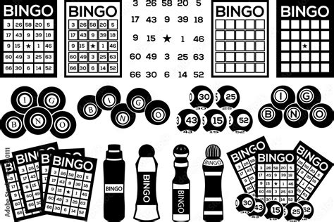 Obraz Bingo Svg Cut Files Bingo Silhouette Bingo Card Svg Bingo