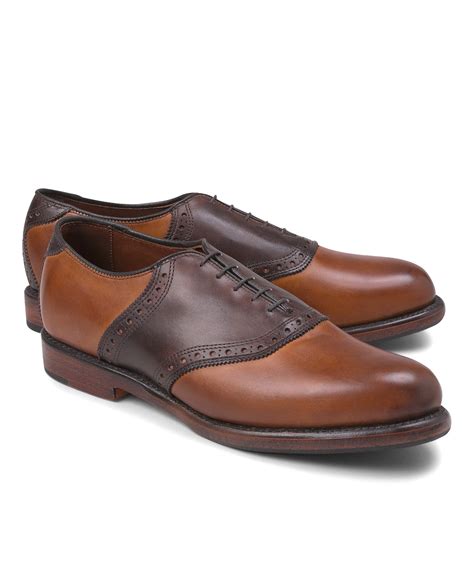 Brooks Brothers Leather Saddle Shoes In Brown For Men Lyst