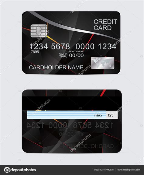 Polygon Texture Realistic Credit Cards Templates Stock Vector Image By