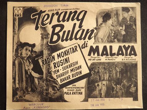 Cahyoes Antique Gallery Flayer Film Terang Bulan Di Malaya Sold