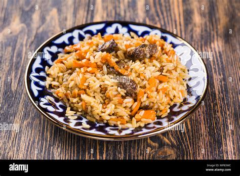 Traditional Oriental Pilaf Central Asian Cuisine Stock Photo Alamy