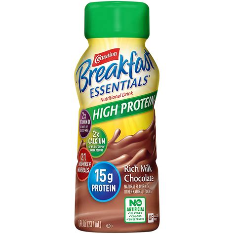 Carnation Breakfast Essentials High Protein Ready To Drink Rich Milk Chocolate 8 Ounce Bottle