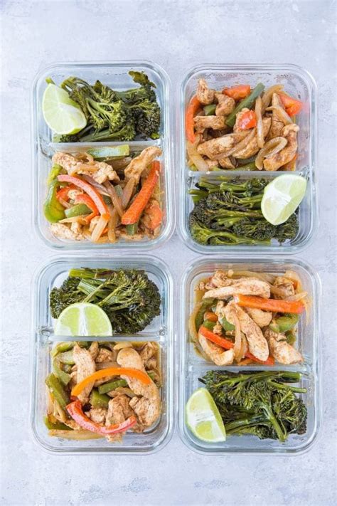 Chicken Fajita Meal Prep Bowls The Roasted Root