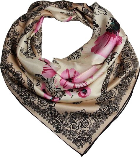 Qxiyuan Foulard En Soie Mûrier Foulard Carré En Soie Twill Foulard En