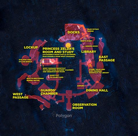 Zelda Breath Of The Wild Guide Hyrule Castle Maps Polygon
