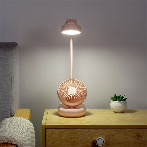 Lixada Multifunctional Desk Lamp Fan Adjustable Eye Care Led Table Lamp