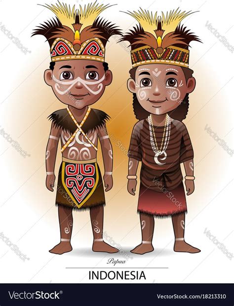 Vector Illustration Papua Traditional Cloth Download A Free Preview