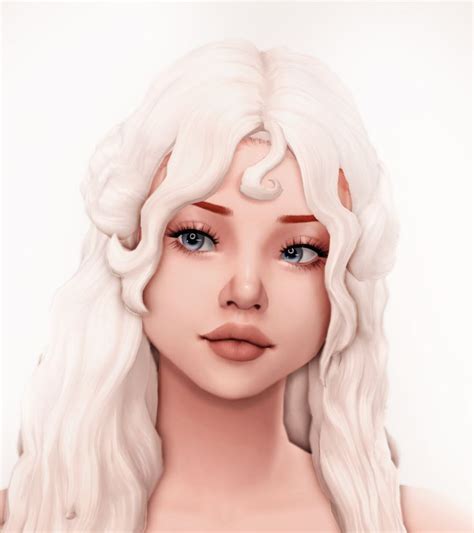A Digital Painting Of A Woman With Long White Hair