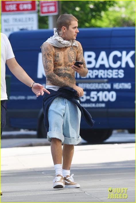 justin bieber shows off his tattoos on walk with wife hailey in nyc photo 1376653 photo