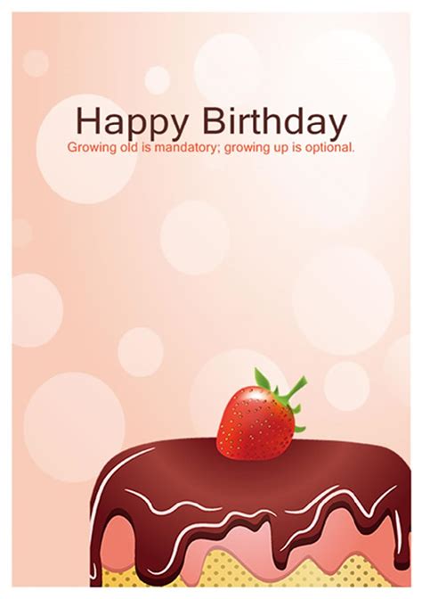 Happy Birthday Free Printable Card Templates Birthday Card Template