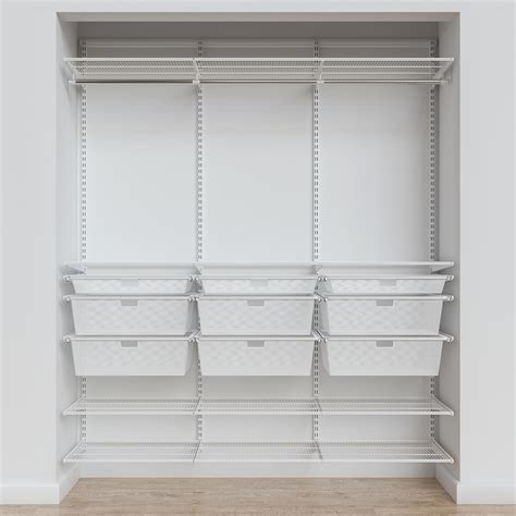 Elfa Classic 6 White Reach In Closet Solutions The Container Store