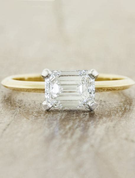 Autry Modern And Simple Emerald Cut Engagement Ring Ken And Dana Design
