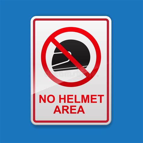 No Helmet Area Sign Stock Vector Illustration Of Object 175069998