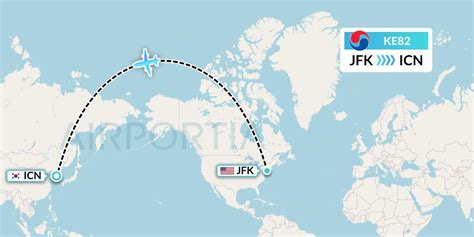 KE82 Flight Status Korean Air: New York to Seoul (KAL82)