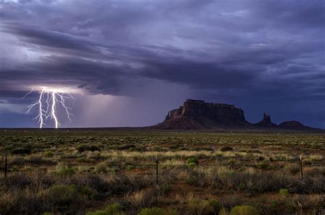 Stunning Images Capture The Moment Lightning Strikes Over Monument Valley