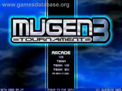 Mugen Tournament 3 Mugen Artwork Title Screen