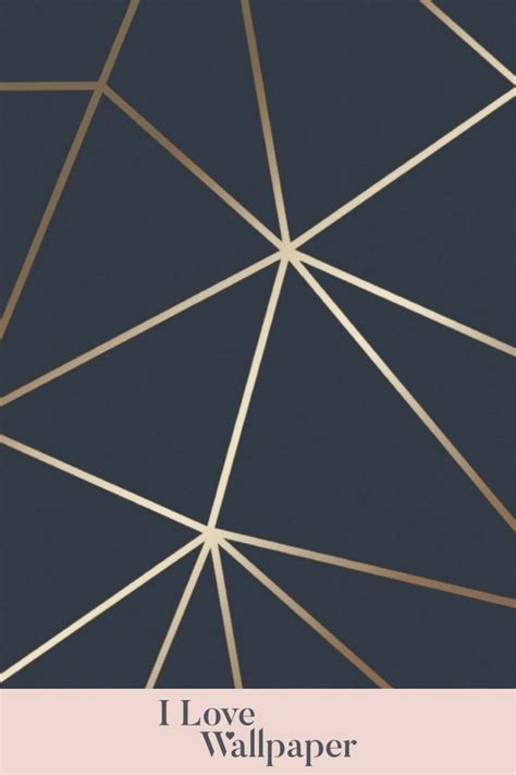 Zara Shimmer Metallic Wallpaper In Navy And Gold Metallic Wallpaper