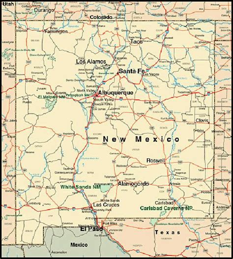New Mexico Map Vacation Idea
