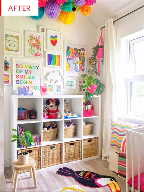 Before And After A Colorful Shared Girls Room Apartment Therapy