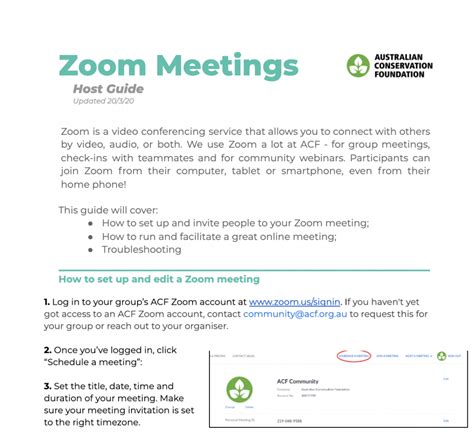 Zoom Meetings Host Guide The Commons