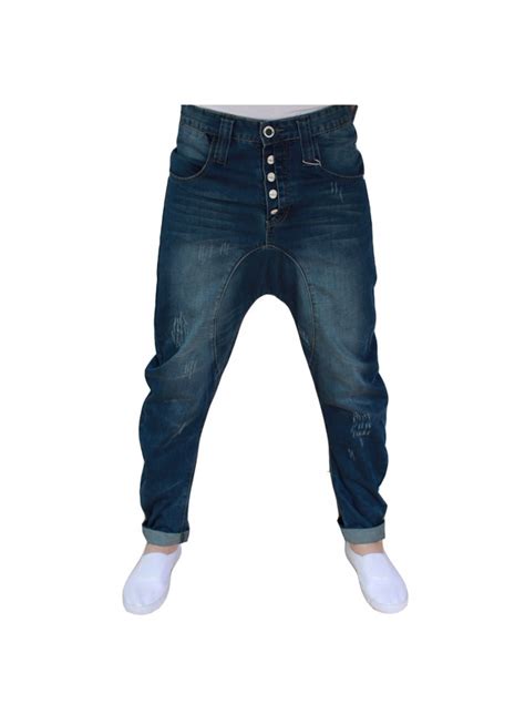 Humor Santiago Drop Crotch Jeans Denim Blue