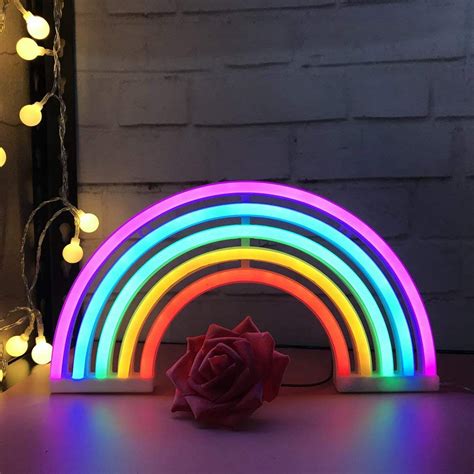 | girls' lamps and lighting. Cute Rainbow Neon Sign,LED Rainbow Light/Lamp for Dorm ...