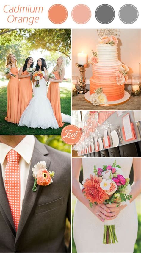 Pantone Cadmium Orange And Gray Fall Wedding Color Ideas 2015 Fall