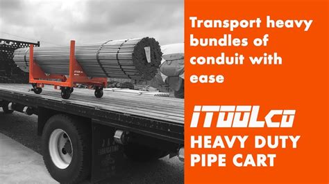 Itoolco Heavy Duty Pipe Cart Transport Heavy Bundles With Ease Youtube