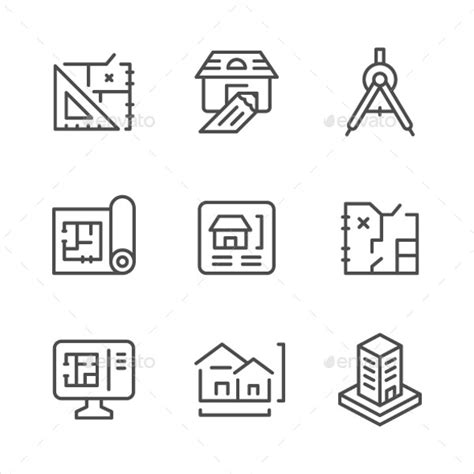 Architecture Icons 5 Free Psd Vector Ai Eps Format Download