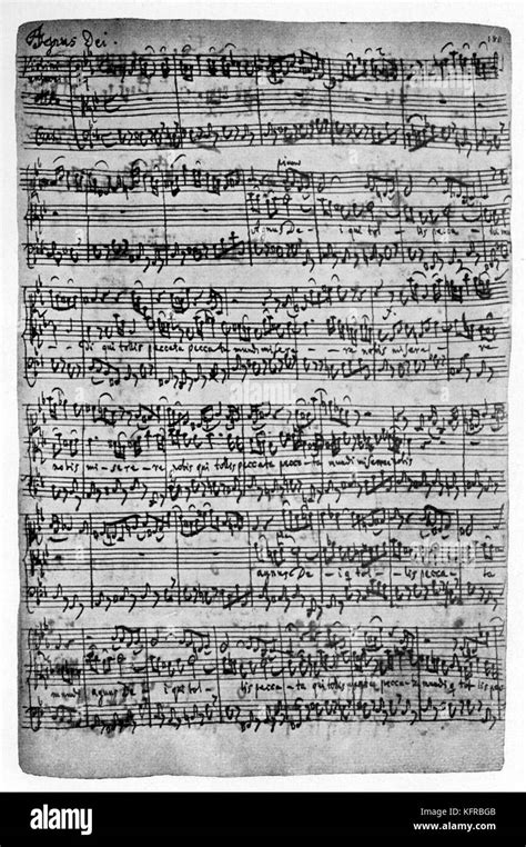 Johann Sebastian Bach S Handwritten Manuscript Score For His Mass In