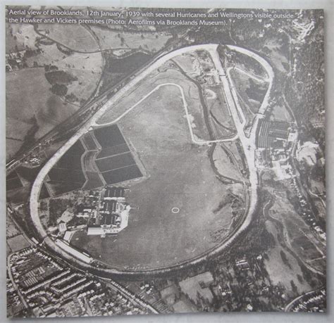 Aerial View Of Brooklands Circuit Taken On 12th January 1939 Photo