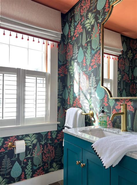 Jrl Interiors — Project Reveal Colorful Farmhouse Powder Rooms