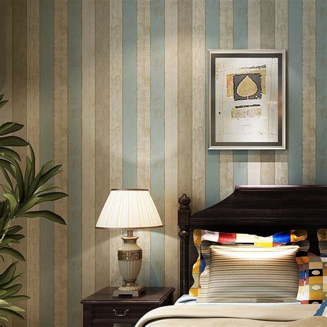 Designer Realistic Wood Panel Stripes Vintage Wallpaper Embossed Effect