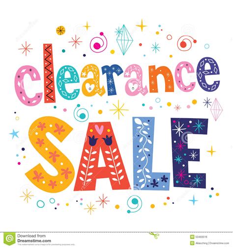 Clearance Sale Decorative Lettering Type Design Stock